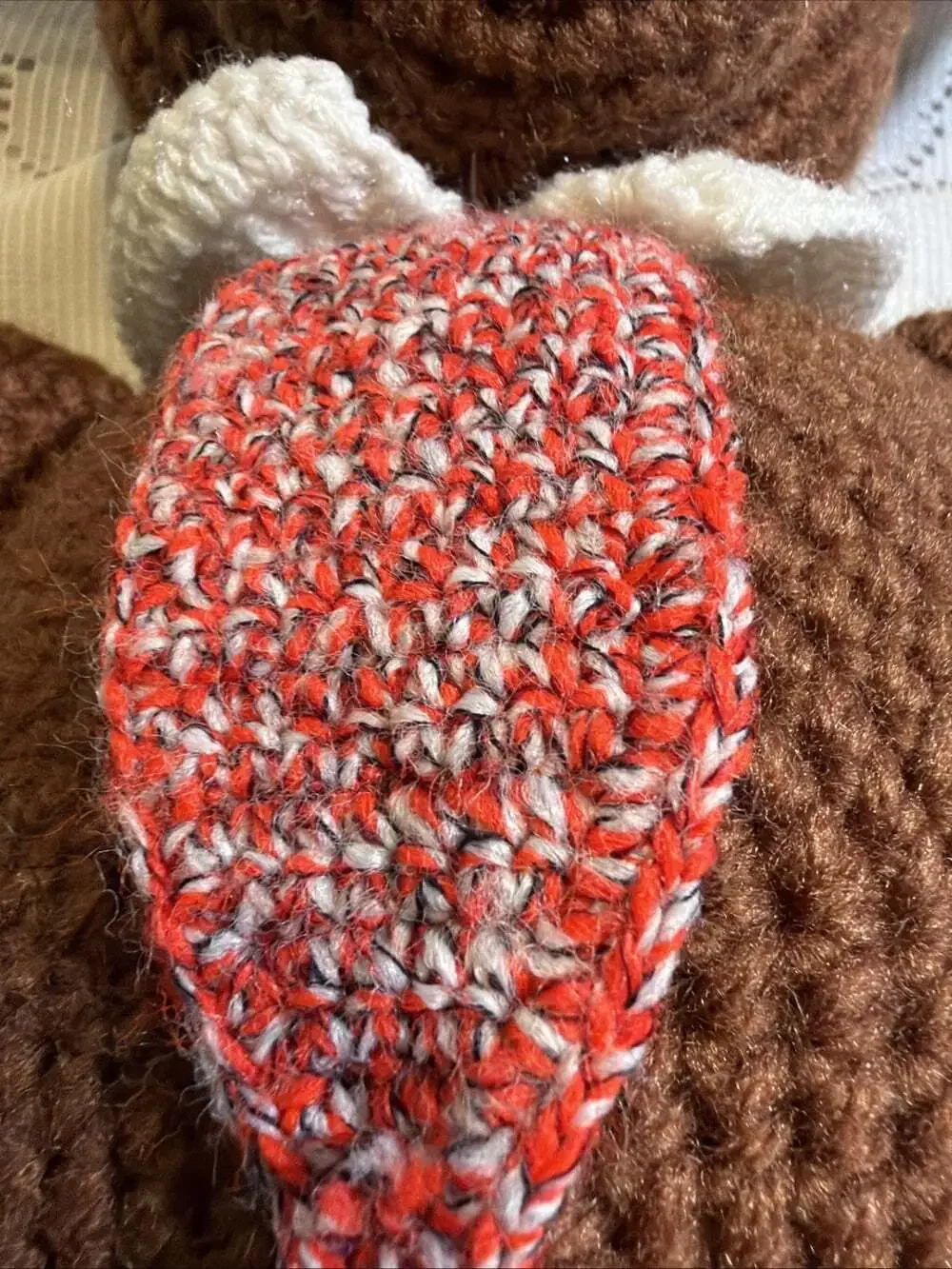 Adorable Teddy Bear Amigurumi Stuffed Crochet Doll Figure Handmade 13” Pristine